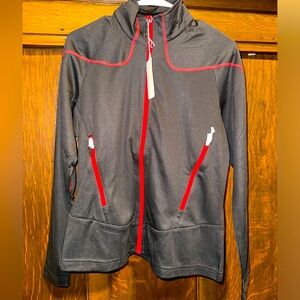 North End Women’s Sport Carbon Gray/Red Full Zip Jacket Ladies, NWT, M